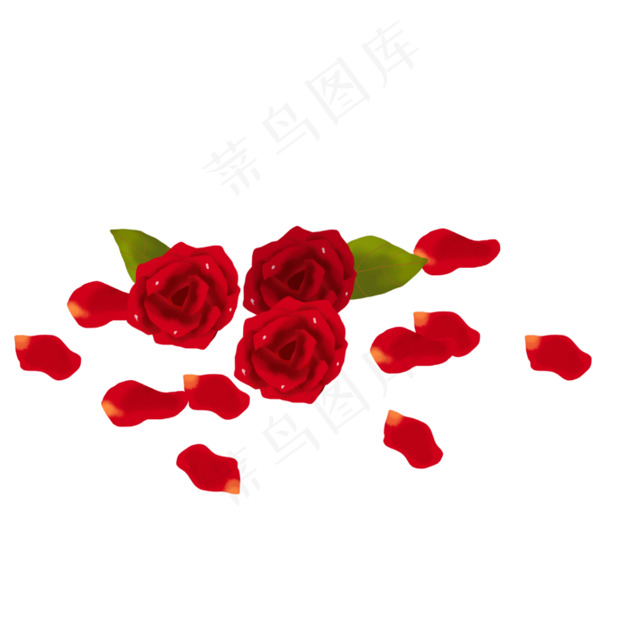 玫瑰花瓣png素材