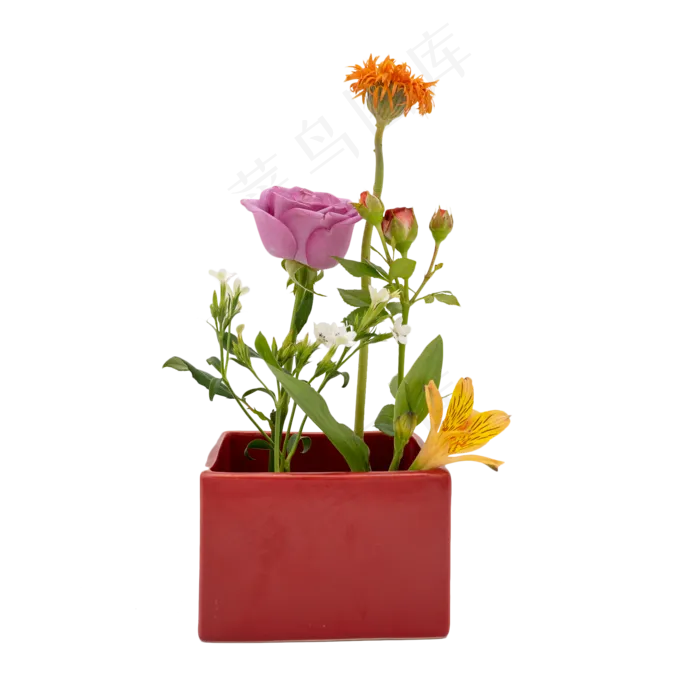 鲜花紫玫瑰插花(2000*2000px 300 dpi )ai矢量模版下载