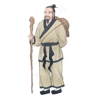 张三丰国学道家名士,免抠元素