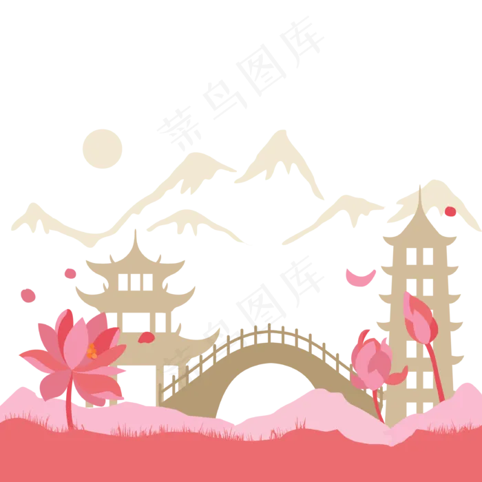 七夕鹊桥(2000X2000(DPI:300))ai矢量模版下载