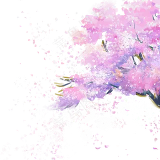 樱花手绘撒花花瓣 樱花手绘撒花花瓣