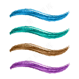 彩色金粉笔刷集合
