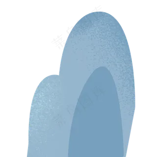 一座蓝绿色的山峰