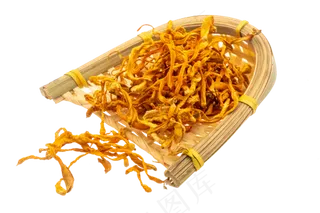 编织簸箕虫草花