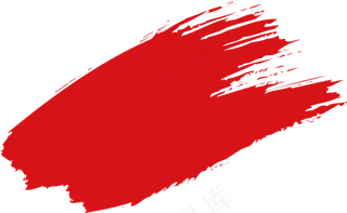 红色涂鸦笔刷,免抠元素