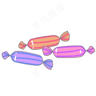 儿童节糖果条纹卡通