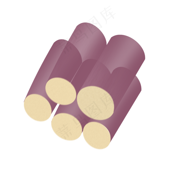 手绘食材甘蔗PNG图案