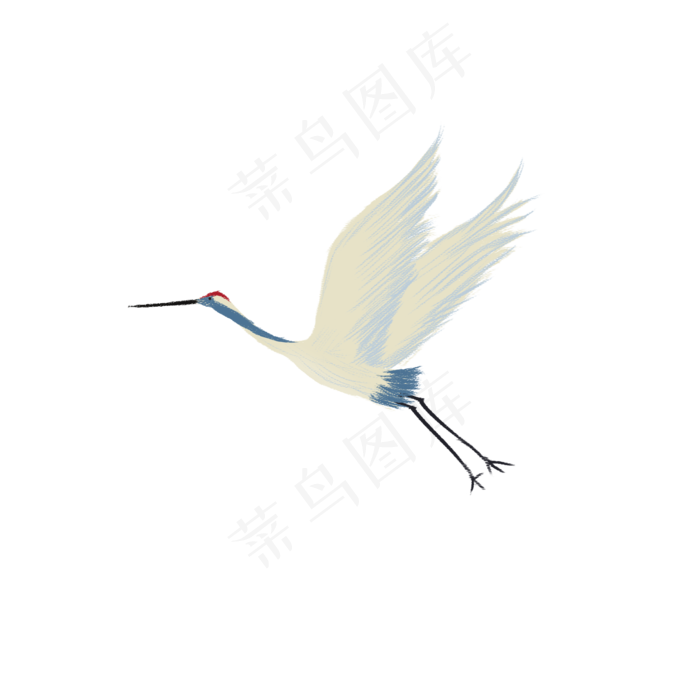 手绘中国风吉祥鹤可商用元素,免抠元素