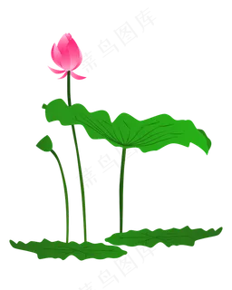 矢量卡通粉色莲花 矢量卡通粉色莲花