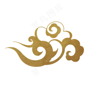 云云朵祥云云彩金色波浪,免抠元素