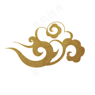 云云朵祥云云彩金色波浪,免抠元素