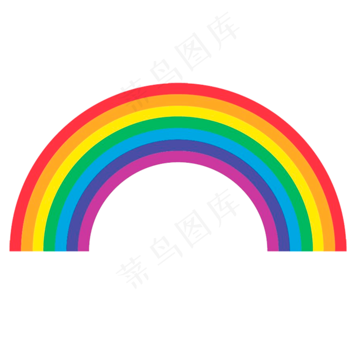 七色彩虹拱门七色光,免抠元素