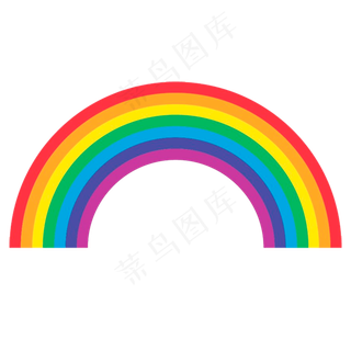 七色彩虹拱门七色光,免抠元素