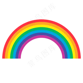 七色彩虹拱门七色光,免抠元素