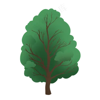 绿色植物大树元素