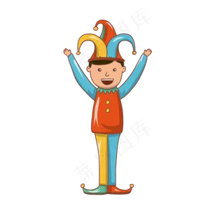 愚人节玩耍的小丑,免抠元素