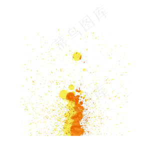黄色油漆喷溅笔刷效果
