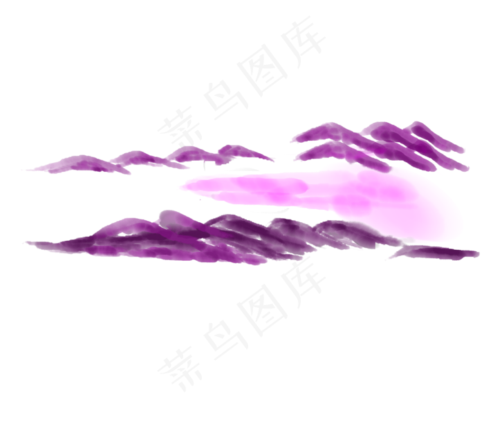 淡紫色中国风水墨手绘(2470*2210px 150 dpi )psd模版下载