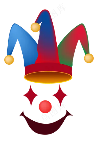 彩色图案愚人节插图