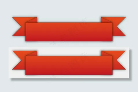 红色标题丝带,免抠元素