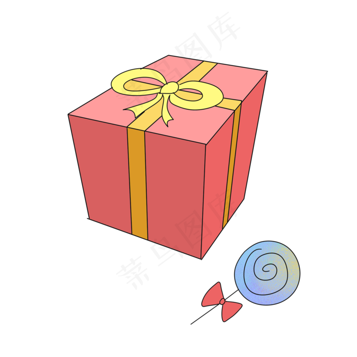 儿童节礼盒和棒棒糖