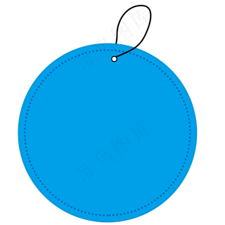 手绘创意蓝色促销吊牌