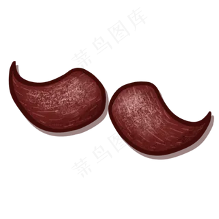 父亲节褐色商务风格胡须