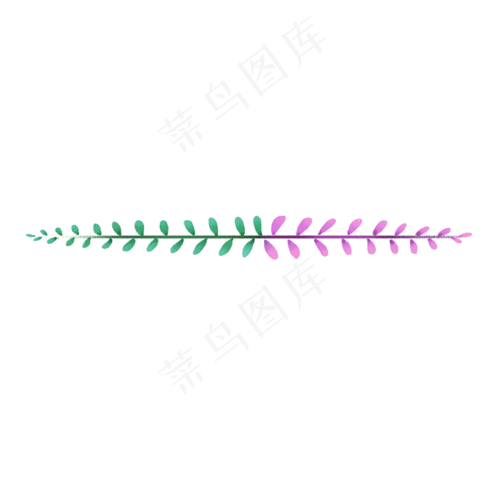 手绘叶子分割线(2000X2000(DPI:300))psd模版下载