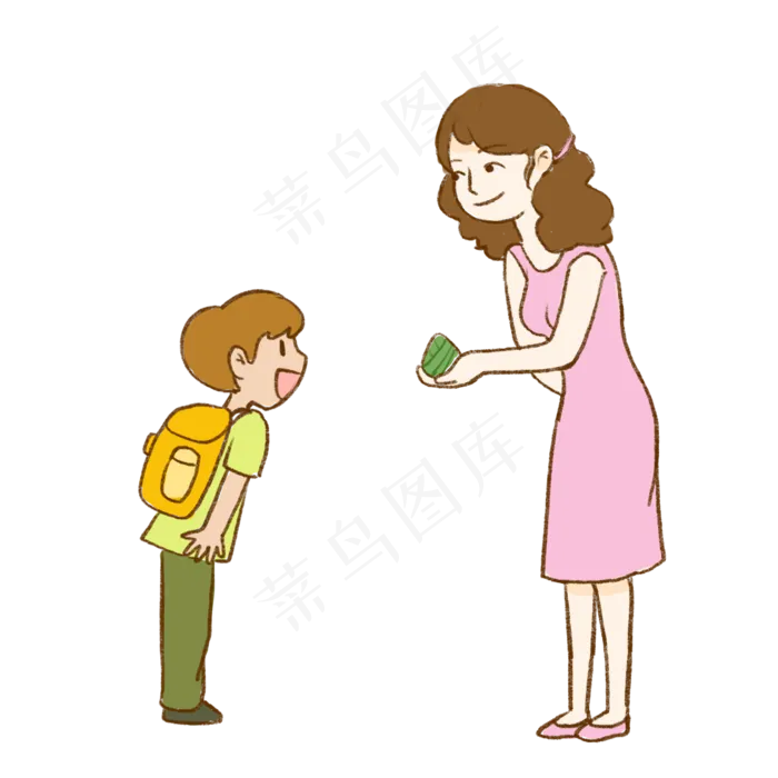 端午节粽子节吃粽子卡通人物元素(2000X2000(DPI:300))psd模版下载