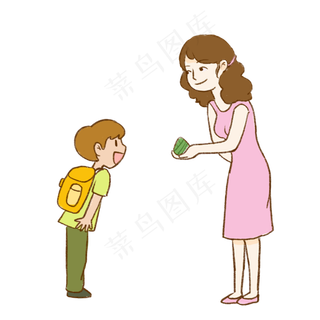 端午节粽子节吃粽子卡通人物元素