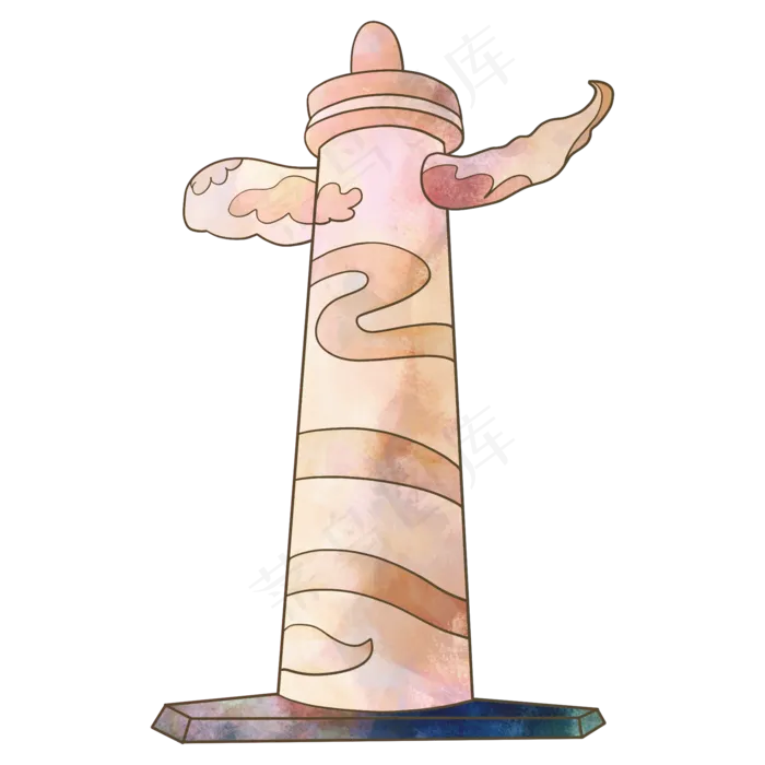 圆形花纹华表(2000X2000(DPI:300))psd模版下载