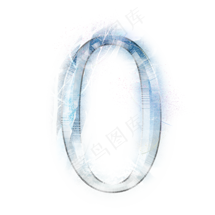 冬日麋鹿数字0(2000*2000px 	      )psd模版下载