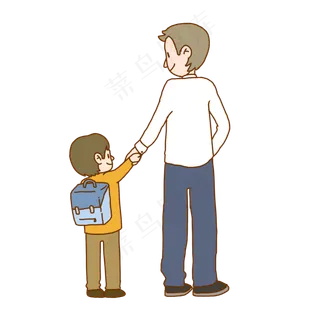 父亲节卡通手绘父子元素下载 父亲节卡通手绘父子元素下载