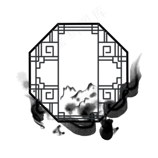 水墨风格中国风晕染效果墨迹水墨,免抠元素