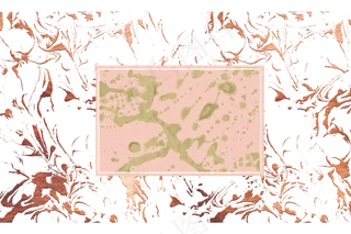 玫瑰金装饰大理石金粉边框,免抠元素