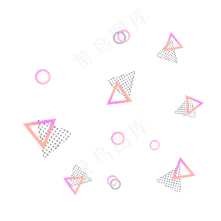 炫酷电商淘宝渐变几何漂浮元素PNG,免抠元素