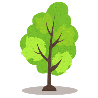 卡通手绘树木绿色
