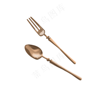 餐具仿真勺子装饰元素,免抠元素