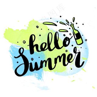 夏季英文装饰涂鸦字体3