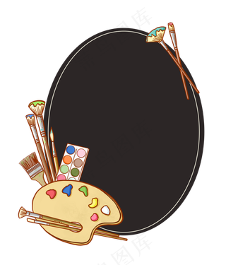 绘画培训班边框21