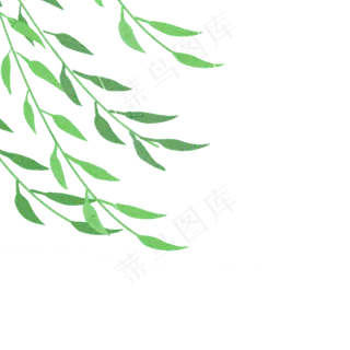 卡通春天柳叶下载,免抠元素