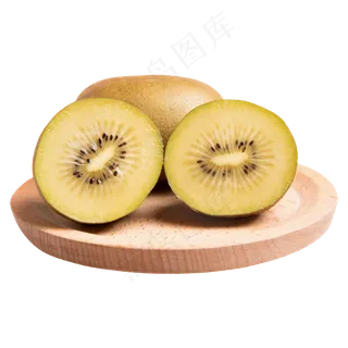 猕猴桃切开猕猴桃椭圆形水果