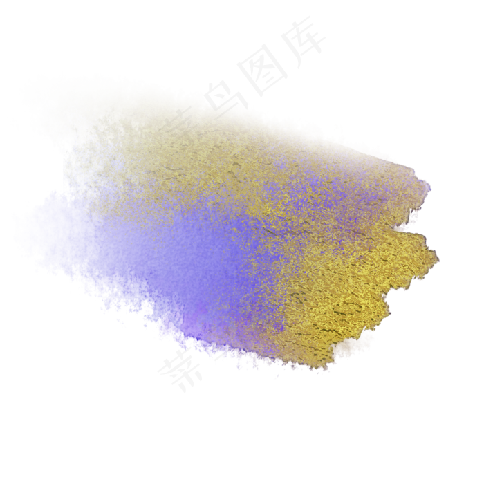 金箔水彩蓝色笔刷(2000X2000(DPI:300))psd模版下载