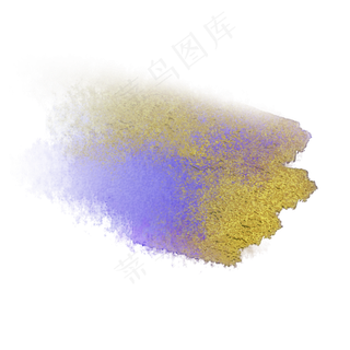 金箔水彩蓝色笔刷