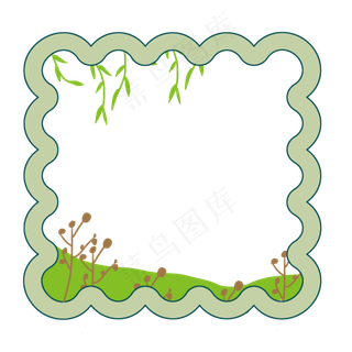 清明节边框png素材
