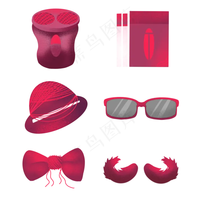 新式父亲节男士用品一套(2048X2048(DPI:132))psd模版下载