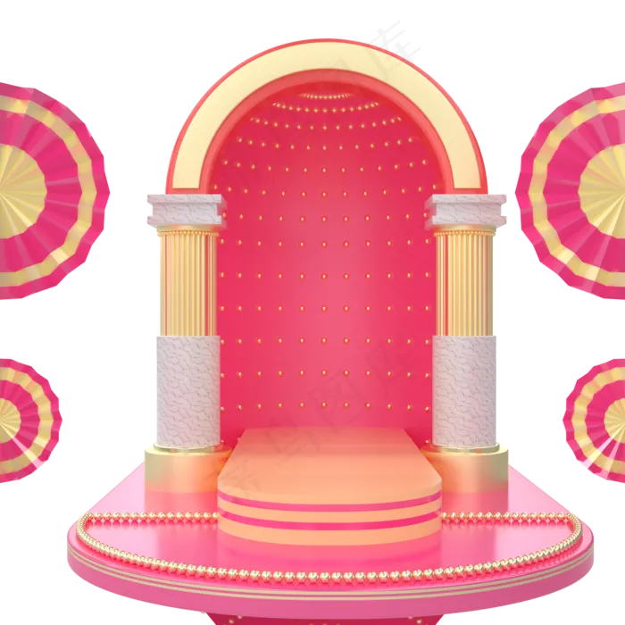 C4D立体粉嫩母亲节520电商舞台(2480X2480(DPI:299))psd模版下载