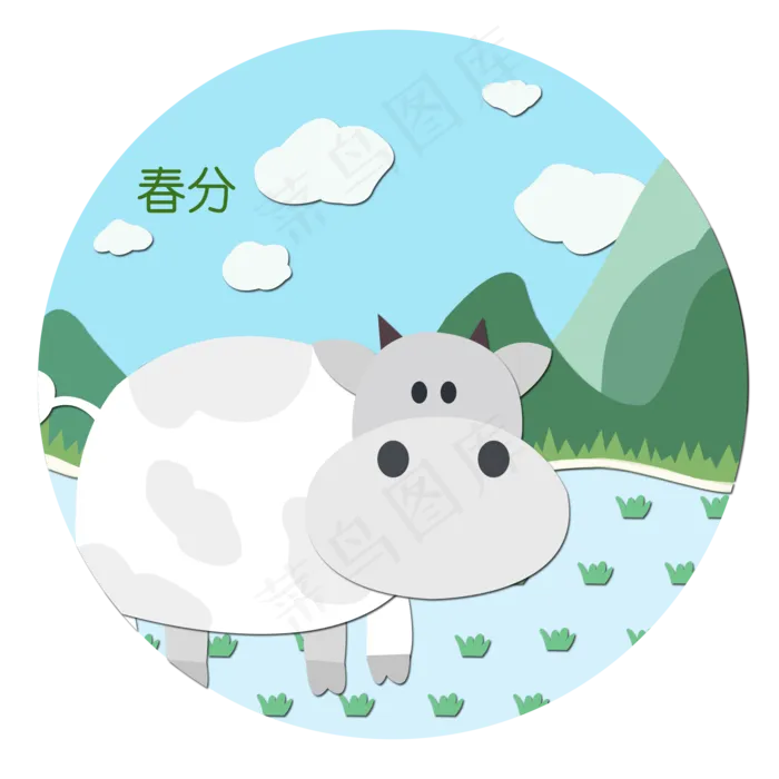 二十四节气春分节气图,免抠元素(2000X2000(DPI:300))psd模版下载