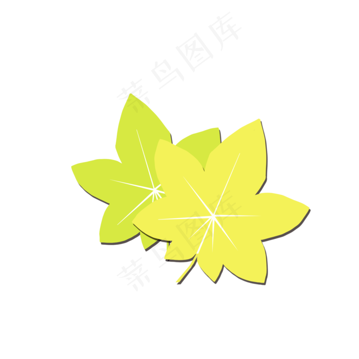 手绘简笔枫叶绿植图标(2000X2000(DPI:300))psd模版下载