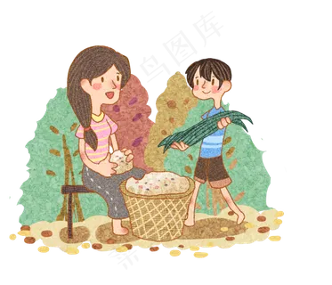 端午节和妈妈一起包粽子